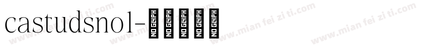 castudsno1字体转换