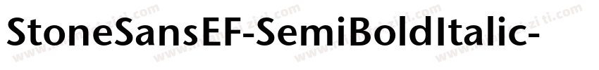 StoneSansEF-SemiBoldItalic字体转换