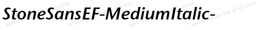StoneSansEF-MediumItalic字体转换