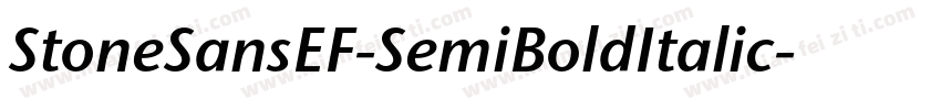 StoneSansEF-SemiBoldItalic字体转换