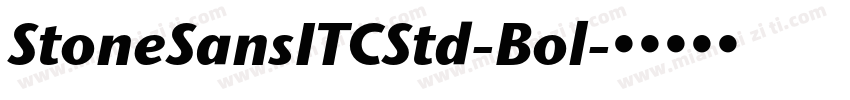 StoneSansITCStd-Bol字体转换