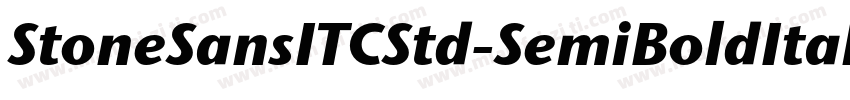 StoneSansITCStd-SemiBoldItalic字体转换