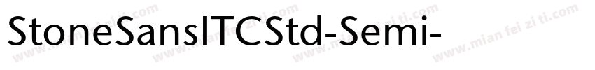 StoneSansITCStd-Semi字体转换