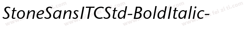 StoneSansITCStd-BoldItalic字体转换