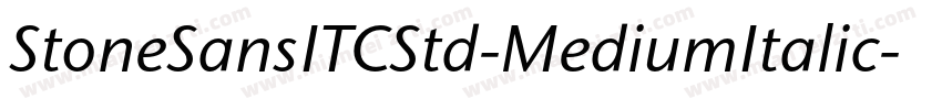 StoneSansITCStd-MediumItalic字体转换