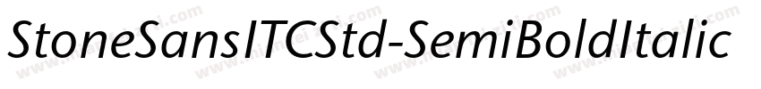 StoneSansITCStd-SemiBoldItalic字体转换