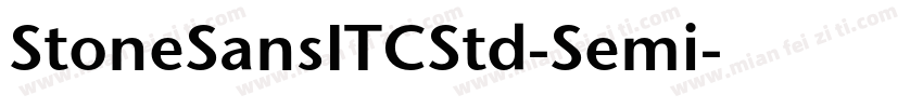 StoneSansITCStd-Semi字体转换