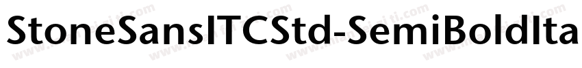 StoneSansITCStd-SemiBoldItalic字体转换