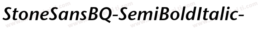 StoneSansBQ-SemiBoldItalic字体转换