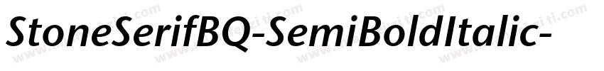 StoneSerifBQ-SemiBoldItalic字体转换