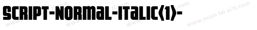 Script-Normal-Italic(1)字体转换