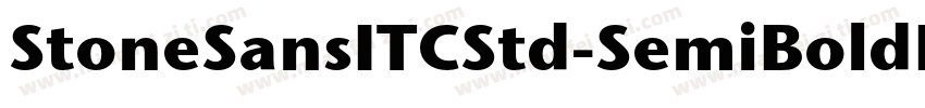 StoneSansITCStd-SemiBoldItalic字体转换