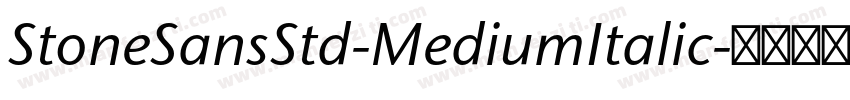 StoneSansStd-MediumItalic字体转换