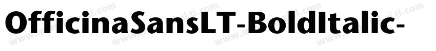 OfficinaSansLT-BoldItalic字体转换