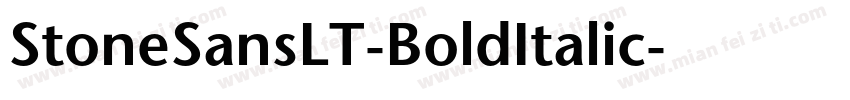 StoneSansLT-BoldItalic字体转换