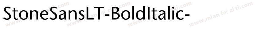 StoneSansLT-BoldItalic字体转换