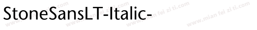 StoneSansLT-Italic字体转换