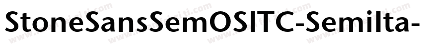 StoneSansSemOSITC-SemiIta字体转换