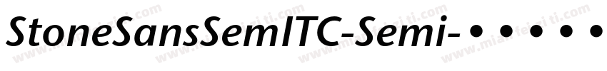 StoneSansSemITC-Semi字体转换
