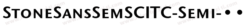 StoneSansSemSCITC-Semi字体转换