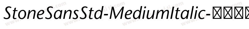 StoneSansStd-MediumItalic字体转换