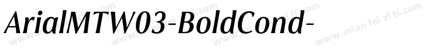 ArialMTW03-BoldCond字体转换