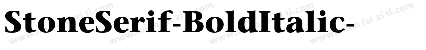 StoneSerif-BoldItalic字体转换