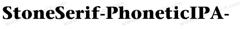 StoneSerif-PhoneticIPA字体转换