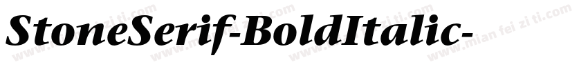 StoneSerif-BoldItalic字体转换