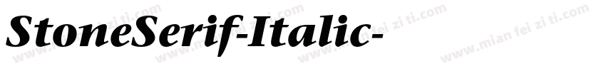 StoneSerif-Italic字体转换