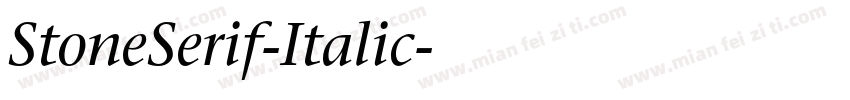 StoneSerif-Italic字体转换