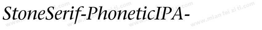 StoneSerif-PhoneticIPA字体转换