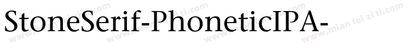 StoneSerif-PhoneticIPA字体转换