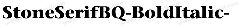 StoneSerifBQ-BoldItalic字体转换