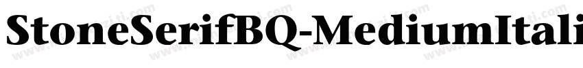 StoneSerifBQ-MediumItalic字体转换