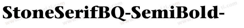 StoneSerifBQ-SemiBold字体转换