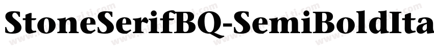StoneSerifBQ-SemiBoldItalic字体转换