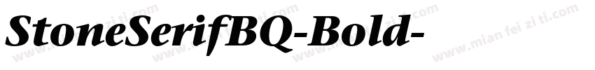 StoneSerifBQ-Bold字体转换