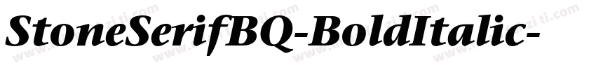 StoneSerifBQ-BoldItalic字体转换