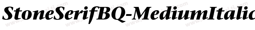 StoneSerifBQ-MediumItalic字体转换
