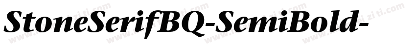 StoneSerifBQ-SemiBold字体转换