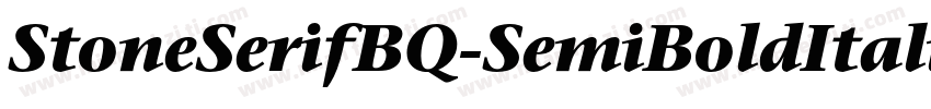 StoneSerifBQ-SemiBoldItalic字体转换