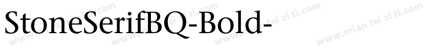 StoneSerifBQ-Bold字体转换