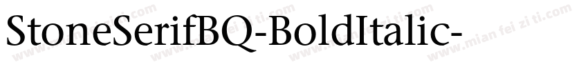 StoneSerifBQ-BoldItalic字体转换