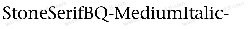 StoneSerifBQ-MediumItalic字体转换