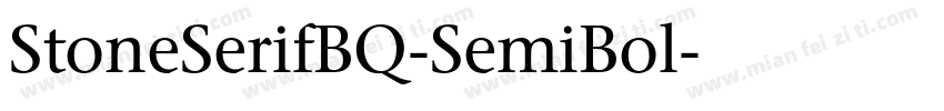 StoneSerifBQ-SemiBol字体转换