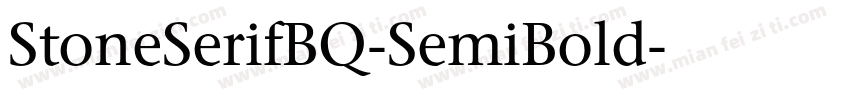 StoneSerifBQ-SemiBold字体转换