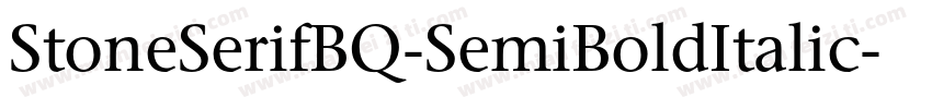 StoneSerifBQ-SemiBoldItalic字体转换