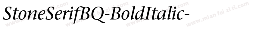 StoneSerifBQ-BoldItalic字体转换
