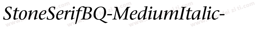 StoneSerifBQ-MediumItalic字体转换